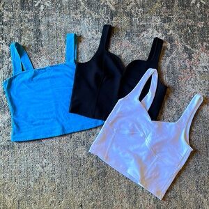 Abercrombie spandex and cotton tank top trio. Like new!